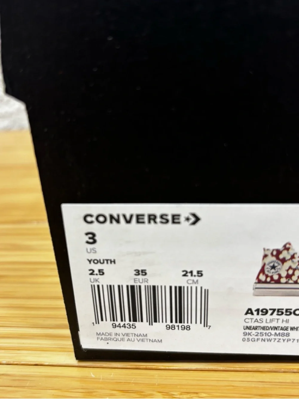 Converse Chuck Taylor Lift Hi Youth Sz 3 Animal Print Platform‎ Style